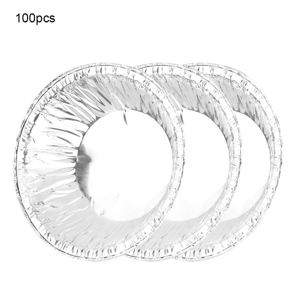 100PCS NonStick Egg Tart Mold Cupcake Cake Cookies Tin Mould Case Cup Kitchen Baking Tool