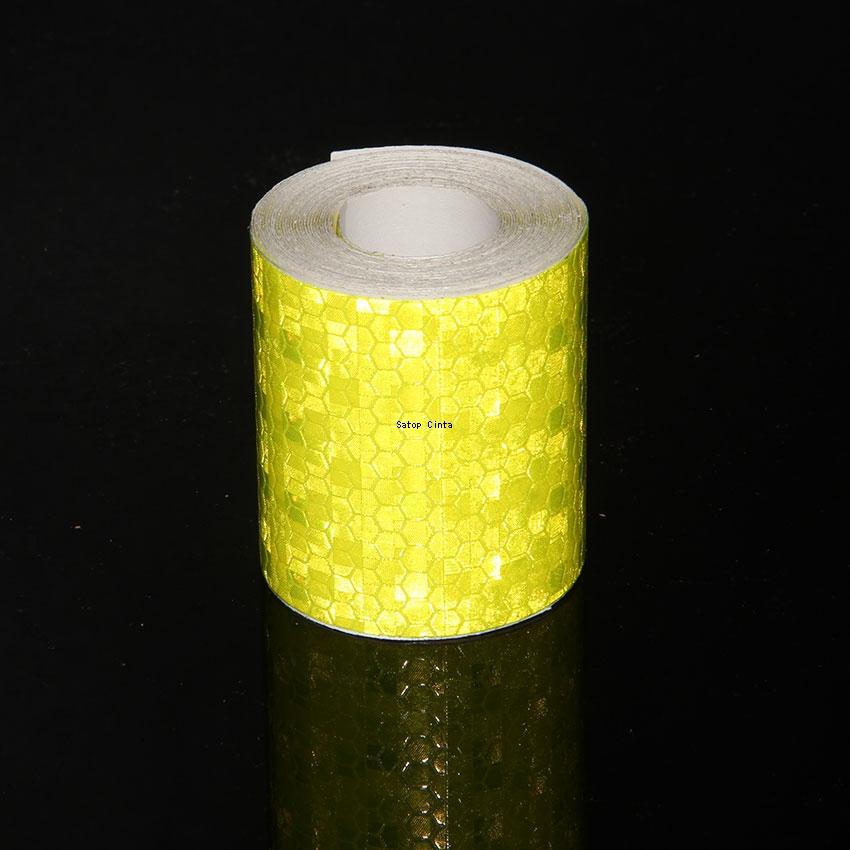5CM*3M Fluorescent Yellow Reflective Tapes High Visibility Reflectors Strips Outdoor Waterproof Adhesive Stickers For Motorcycle