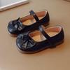 Girls Leather Shoes Bowknot Princess Shoes Soft Soled Solid Color Kids Shoes