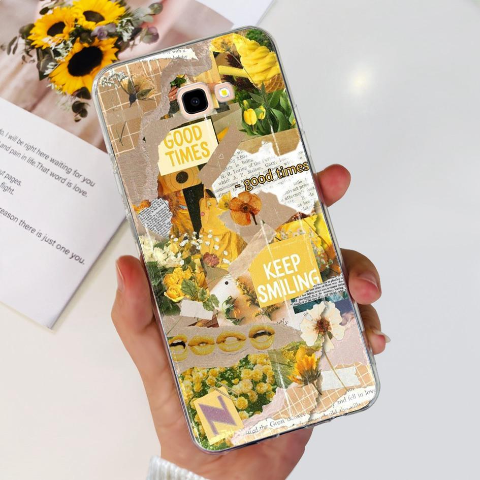 Для Samsung J4 Plus Чехол J415 SM-J415F Силиконовый Чехол Популярный Цветок Прозрачный ТПУ Мягкий Бампер Для Samsung Galaxy J4 2018 J4+ Чехлы