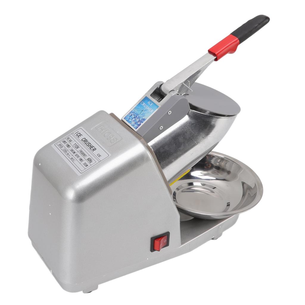 Electric Ice Crusher Stainless Steel Dual Blades Food Grade Low Noise 300W Output Shaved Ice