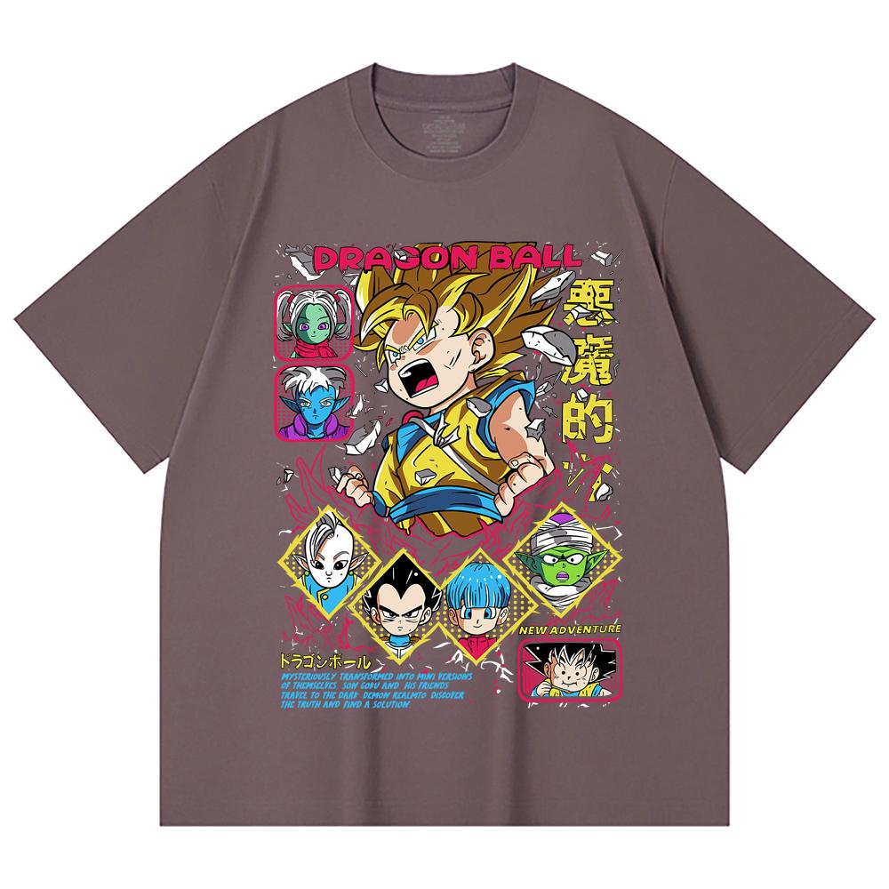 230 Gsm 100% Cotton Dragon Ball V62 Print Unisex Heavy Cotton T Shirt