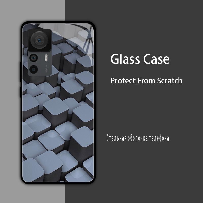 Чехлы из закаленного стекла для Xiaomi 12T 12S 12X, Жесткий задний чехол для телефона для Xiaomi 11T 10T 12T Pro 11 12 Lite, Защитные чехлы