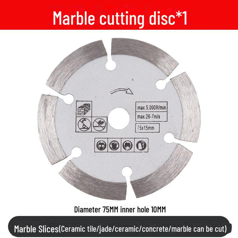 Мини-лезвие для угловой шлифовальной машины 3 дюйма - отрезной диск 75 мм для дерева, металла и плитки, внутреннее отверстие 10 мм