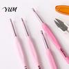 Knitting Needles for Yarn Pink Ergonomic Crochet Hooks Set, Kit with Soft Grip Handles, DIY Crafts Includes Scissors & Storage Case, Set Beginners