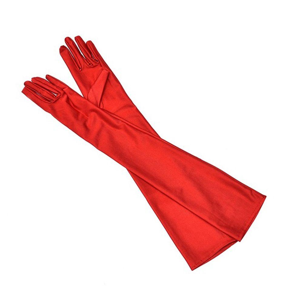 Ladies Parties Sunscreen Performance Satin Finger glove Driving Gloves Long Gloves Prom Gloves