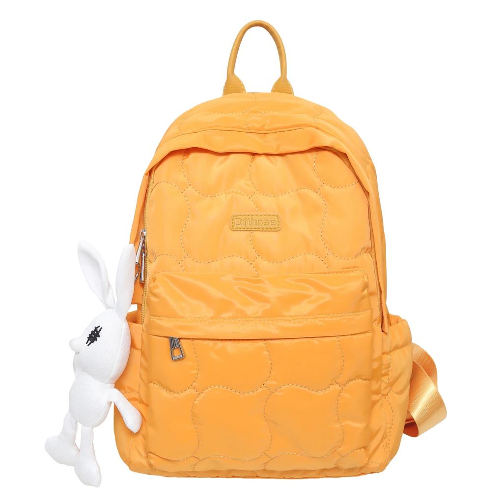 Solid Casual Women's Backpacks Inner Pocket with Zipper Soft Handle Nylon Backpacks Inner Compartment