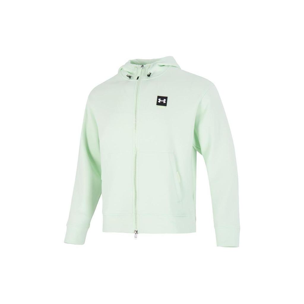 Under Armour Мужская толстовка с капюшоном на молнии с логотипом, зеленая 1373801-369