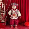 Весенний Новый Мальчик Первый День Рождения Красный Костюм Тан с Короной Чжоу - Праздничный Новогодний Наряд