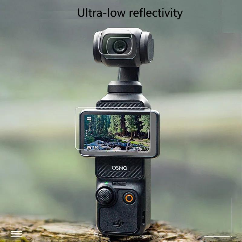 For DJI OSMO Pocket 3 Lens Tempered Glass+Screen Protector for DJI Pocket 3 Gimbal Camera 9H Anti-Scratch Protective Glass Film