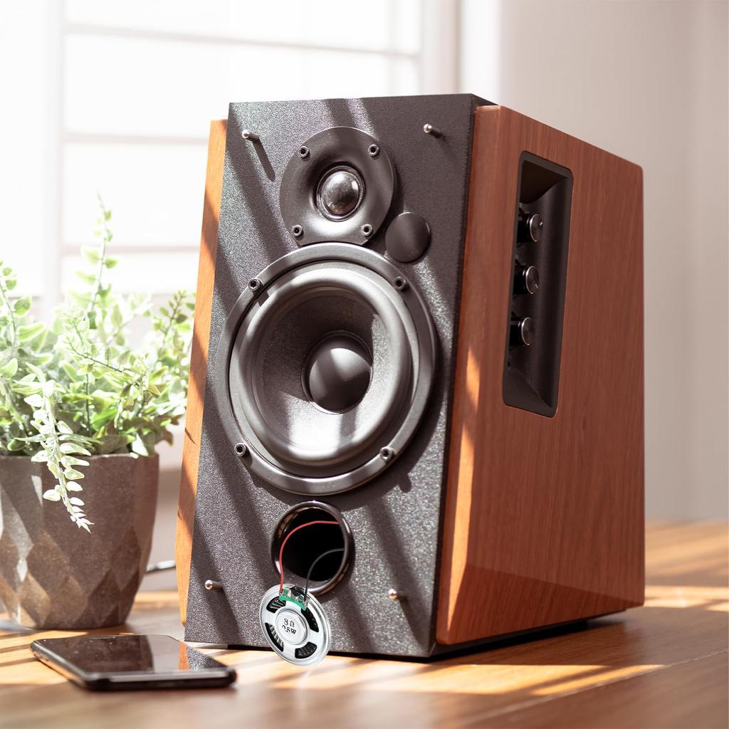 Uxcell 4 шт. 8 Ом Маленький динамик Металлический корпус Круглый Внутренний Микромагнитный динамик Мини-динамик для DVD EVD Мультимедиа Мобильный Портативный Рекламный