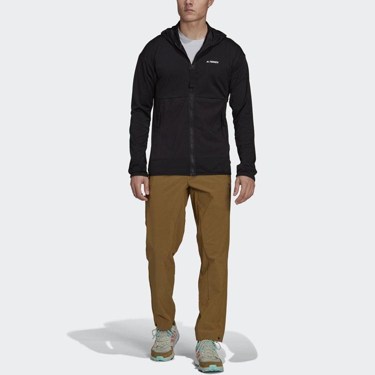 adidas Terrex Sports Solid Color Hooded Jacket Black Men's GI7313