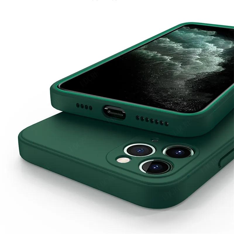 Мягкий квадратный жидкий силиконовый чехол для телефона для iPhone 15 Pro Max Plus 15Pro 15Plus 15Pro Max, противоударный чехол из ТПУ с полной задней крышкой