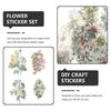 120Pcs Flower Stickers For Scrapbooking Decorative Adhesive Stickers Suitable For Craft Projects Assorted Color Vintage Design