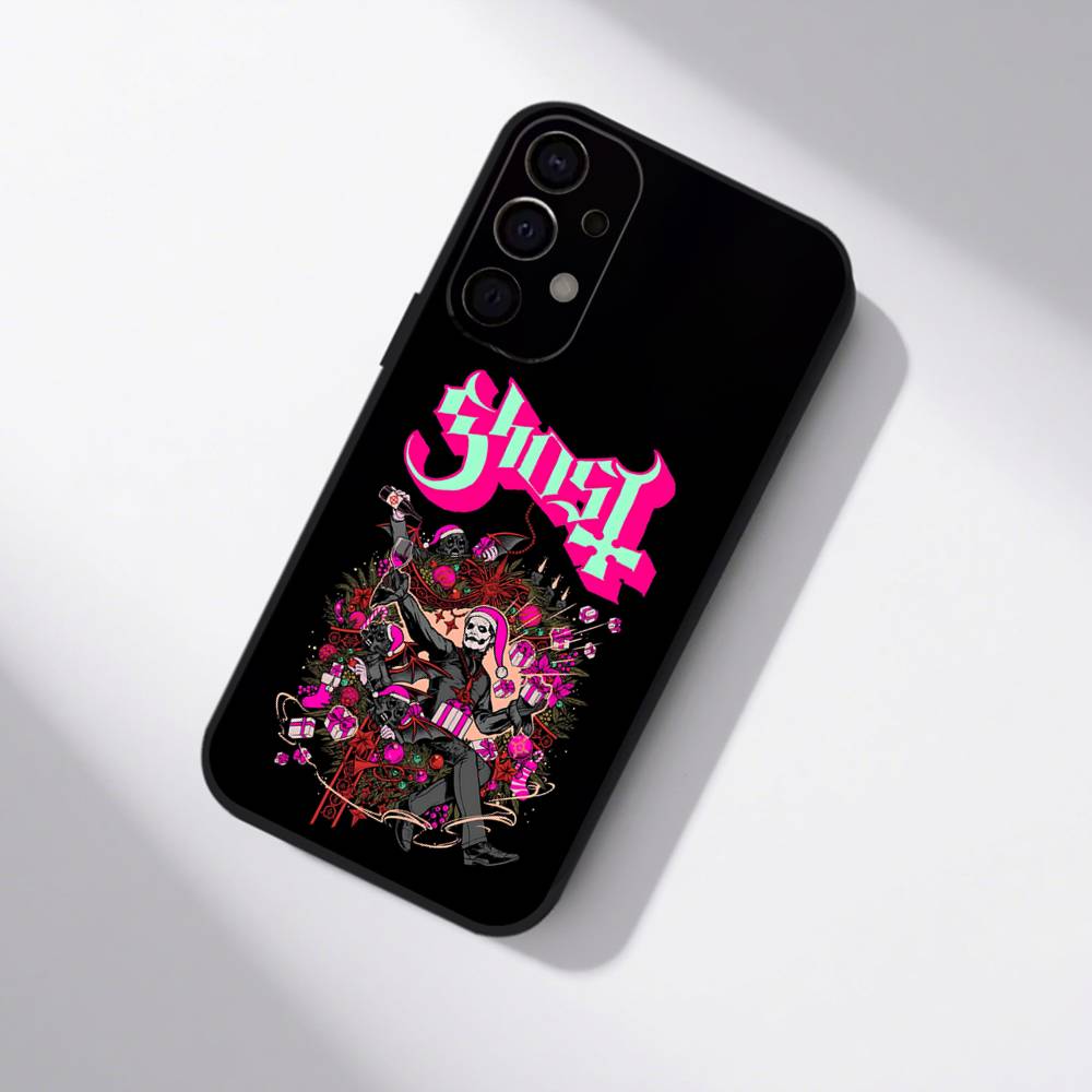 Чехол для телефона в стиле хэви-метал с изображением призрака для Samsung S25, S24, S21, S22, S23, S30, Ultra, S20, Plus, Fe, Lite, 5G Черный