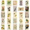 10/50PCS Retro Butterfly Plant Flower Stickers Vintage Decals Decoration DIY Phone Notebook Suitcase Laptop Graffiti Sticker
