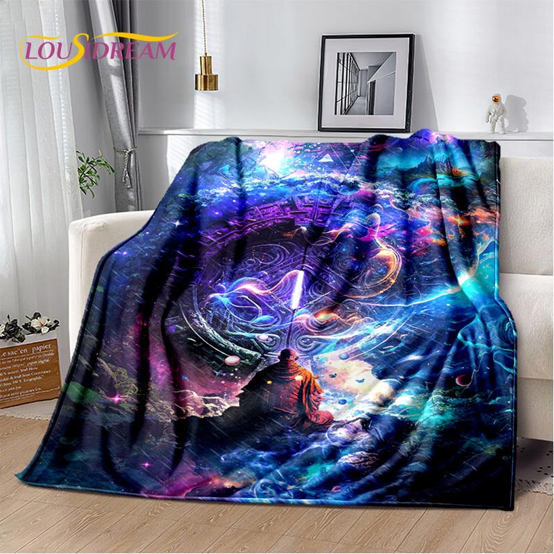 3D Йога Дзен Натурализовать Медитация Радуга 7 Чакра Одеяло, Фланелевый Плед Одеяло для Дома Спальни Кровати Дивана Пикника Офиса Пешего Туризма