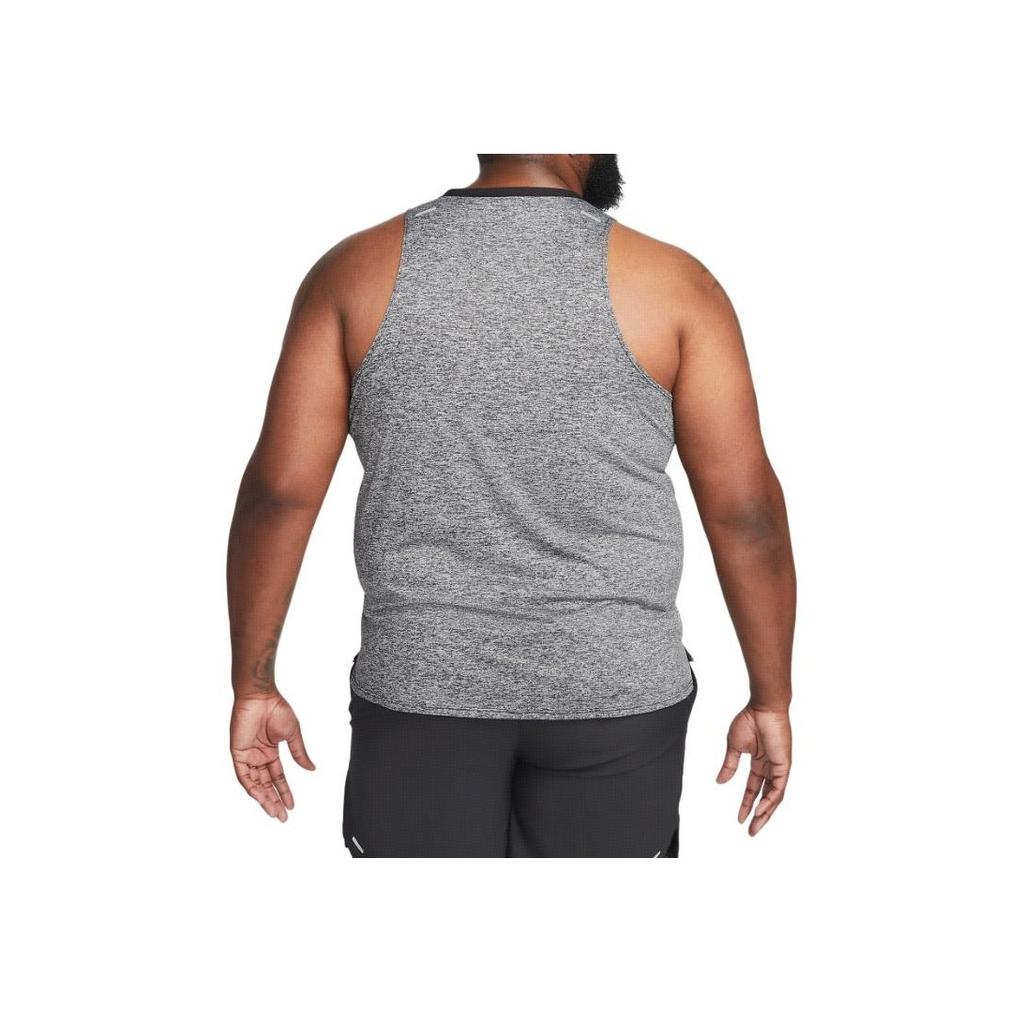 Nike Rise 365 Solid Logo Crew Neck Running Comfortable No Sleeves Tank Men Tops Slate-Grey CZ9179-011
