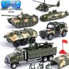 Popular 1:52 Alloy Toy Car Set: Pull-Back Armored Military Tank Model for Kids