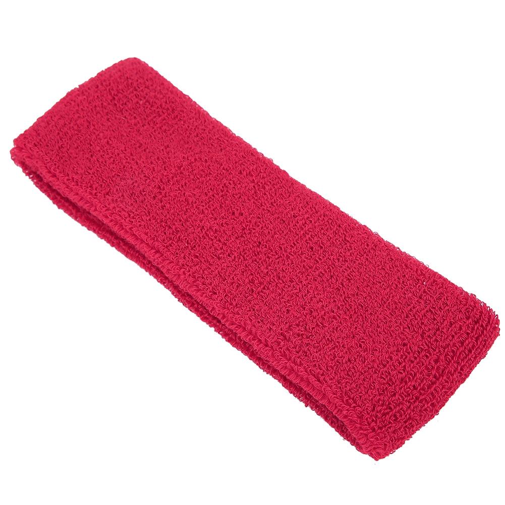 Unisex Sports Elastic Breathable Soft Warm Sweat Absorbing Hairband Head Wear (Red Rose)