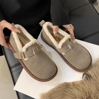 Универсальные женские туфли для студенток, ретро, на одной педали, с мягкой подошвой, нескользящие, теплые