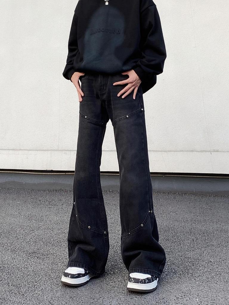 Retro Inspired Men's Loose Flared Cleanfit Jeans