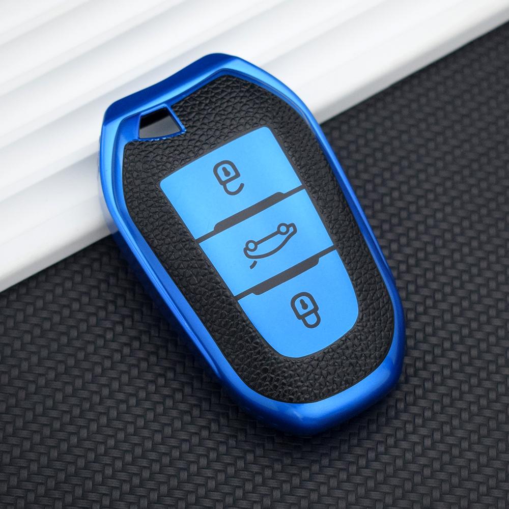 Чехол для дистанционного ключа из ТПУ кожи для Peugeot 2008 3008 4008 5008 308 408 508 Citroen C1 C2 C4 C6 C3-XR Picasso Grand DS3 DS5