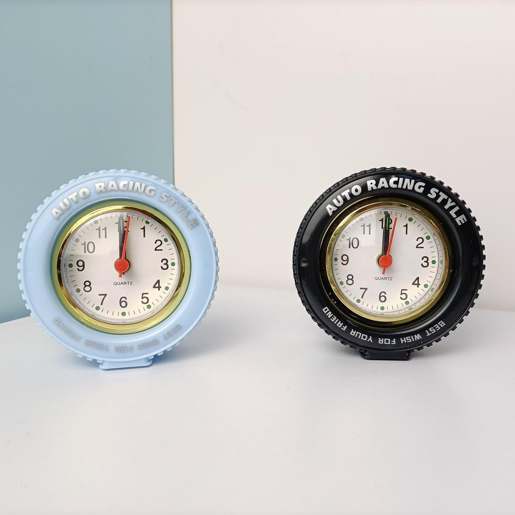 Classic Tire Alarm Clock Daily Necessities Children Cartoon Student Bedside Clock Home Cute Small Alarm Clock Desktop Wake Up