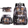 New Kapibara Student School Bag Fashion Popular Backpack Shoulder Bag Pencil Bag Three-piece Set