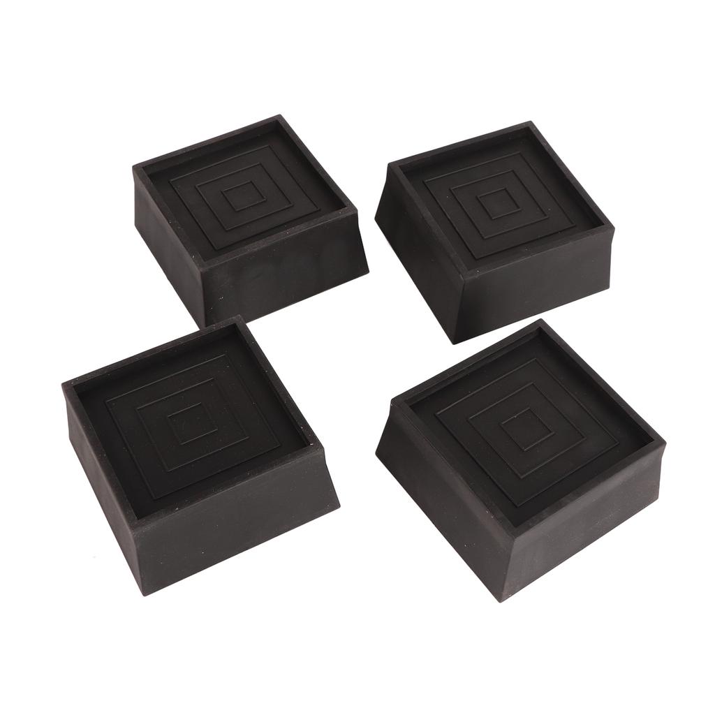 Подставка для мебели 2 дюйма, штабелируемая, ТПУ, квадратная, для стола, сверхпрочная, водонепроницаемая, противоскользящая, черная, увеличивающая высоту, для кровати