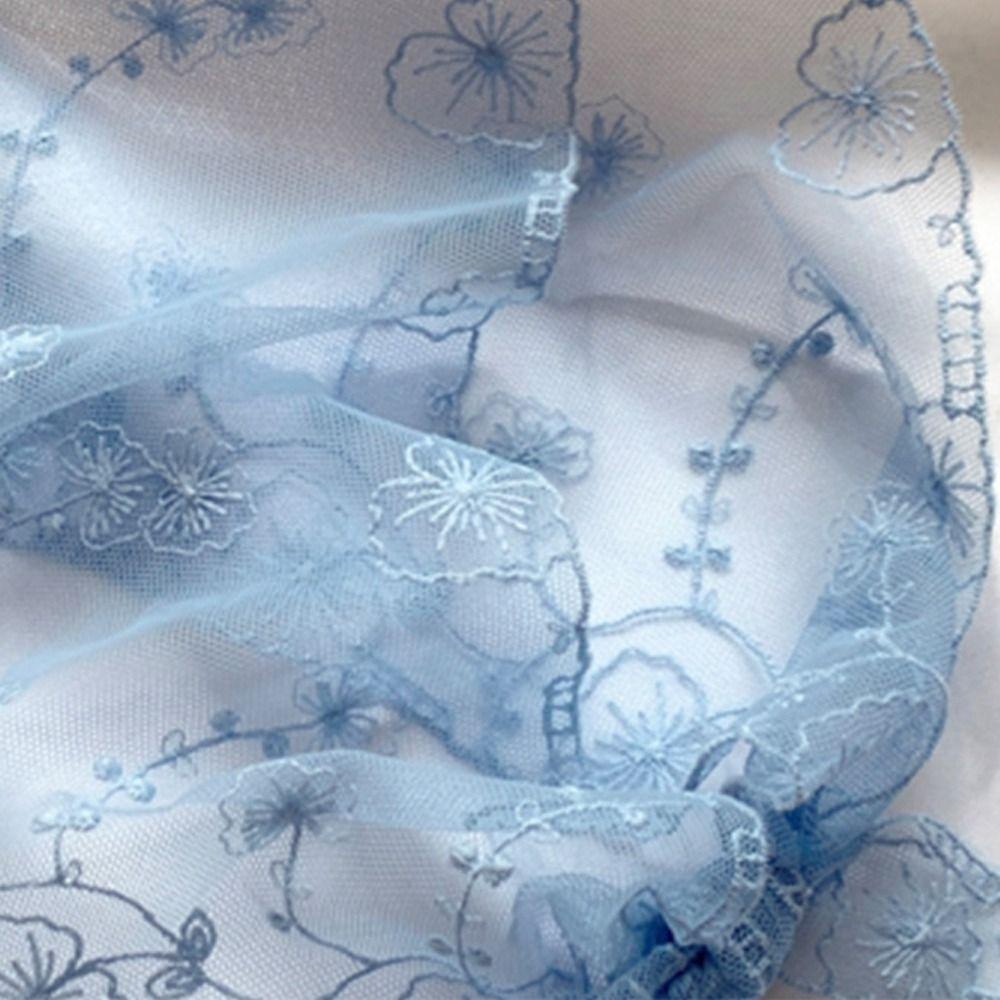 Embroidered Flower Shawl Elegant Headscarf Fashion Triangle Scarf Women