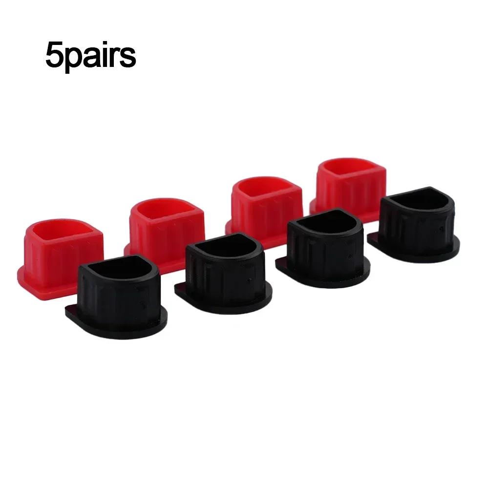 5 Pairs Waterproof Solid Line Plug FOR Plug Connector Waterproof Fixed Plug 50A-350A Red And Black Design