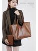 2024 Autumn Korean-Style Genuine Leather Women's Tote and Shoulder Bag, Large Capacity Cowhide Handbag.