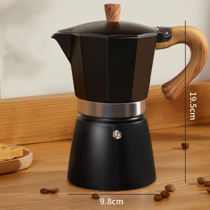 Мока-горшок с круглым дном, одноклапанный, бытовой маленький кофейник, кофейник для заваривания кофе, набор кастрюль для ручного заваривания, кофе в стиле эспрессо, кофейная посуда