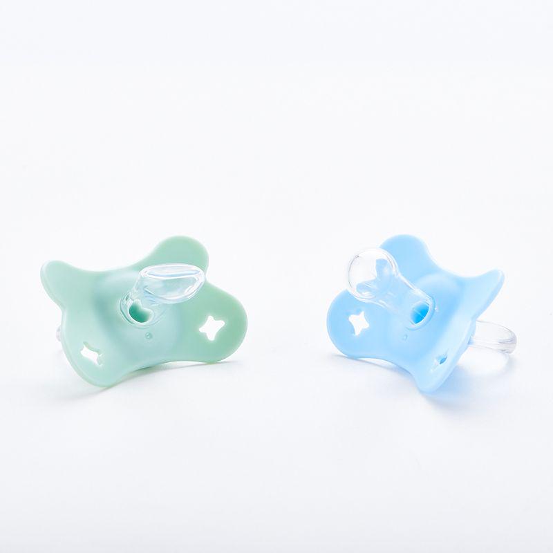 Детская соска-пустышка с крышкой в форме бабочки, круглая и плоская, силиконовая, для сна, для новорожденных, для укусов и жевания