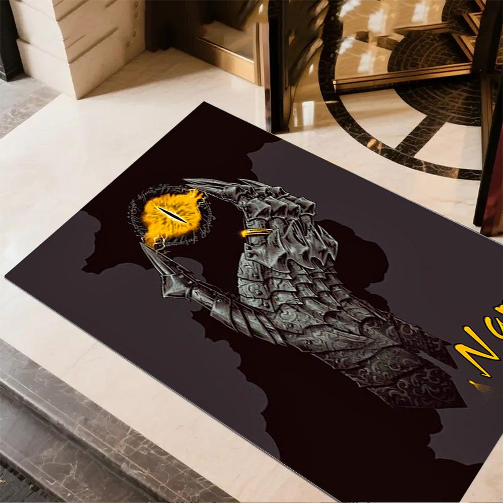 Eyes Dark Knight Personalized Text Floor Rug Office Rug Perfect for Hallway Living Rooms Decorate room Dormitory Antislip Carpet Anime Office Decor