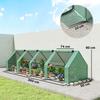 Greenhouse with Zipper Window, Winter-Proof Foil Greenhouse Made of Steel 360 x 90 x 90 cm Green