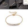 Stylish Women's Rhinestone Bracelet With Gold Plated Chain And Classic Look