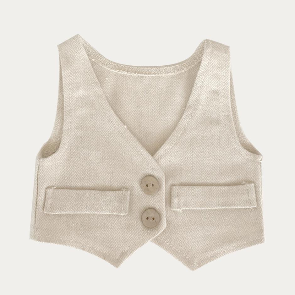 Newborn Photography Clothing Newborn Photo Poses and English Style Baby Vest for One Month Olds All Seasons Stripes Coffee