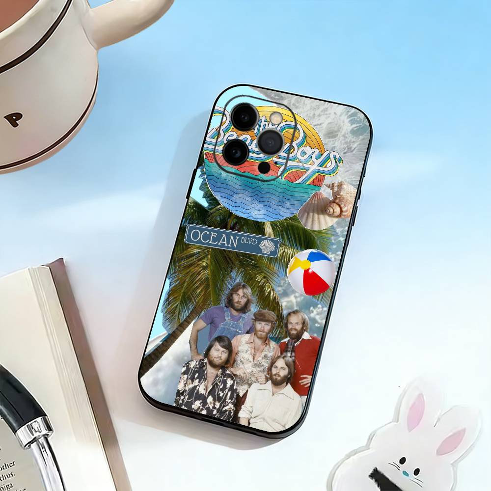 Чехол для телефона B-Beach Boys для iPhone 17, 16, 15, 14, 13, 12, 11 Plus, Pro Max, Другие Мягкий Черный Чехол