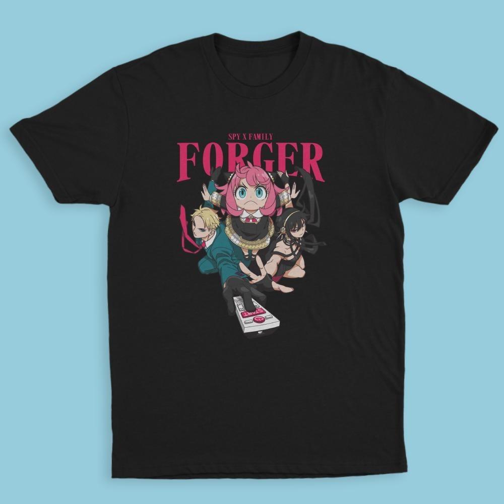 Spy x Family The Forgers Anime T-Shirt Graphic Tee Unisex Black Cotton S-5XL
