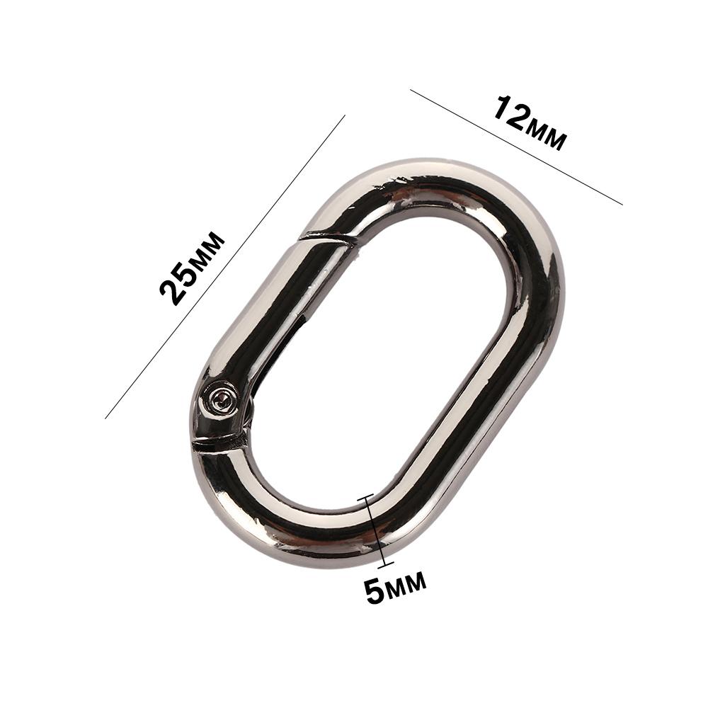 Durable Outdoor Climbing Zinc Zinc Zinc Alloy Oval Clip Hook Keychain Carabiner Ring Buckle