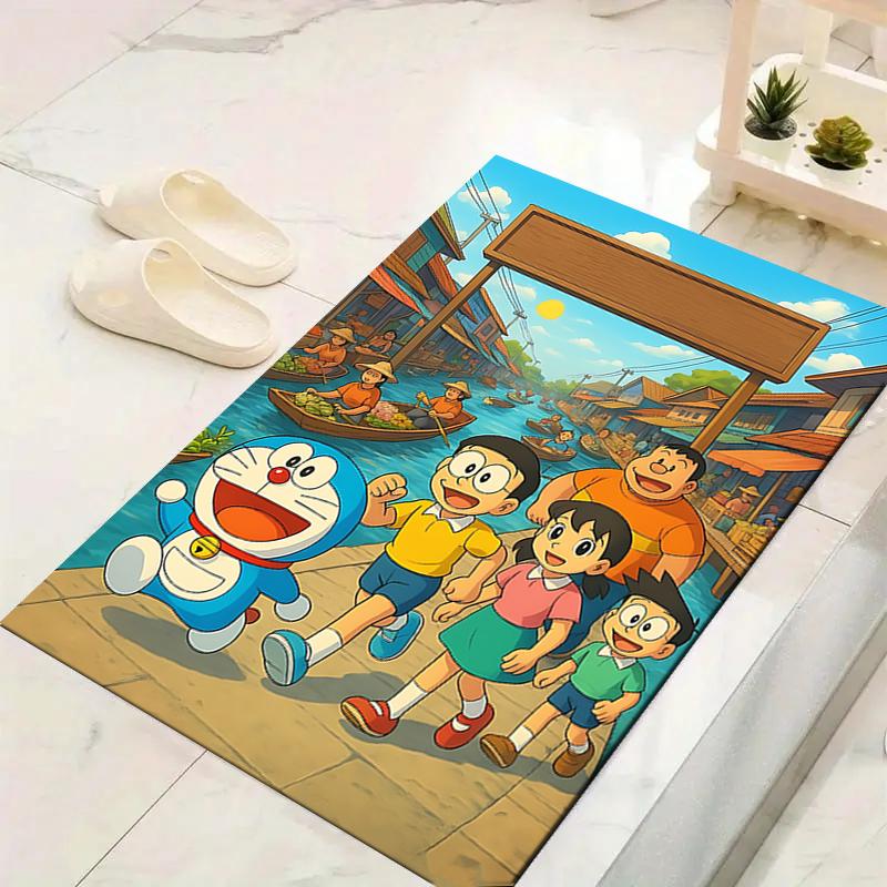 1Pc Doraemon'S River Adventure Rug Office Carpet Indoor Outdoor Doormat Nonslip Soft Comfortable Living Christmas Halloween Xmas Gift D924363