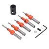 5pcs High Carbon Steel Countersink Drill Bit Set 8mm Shank Woodworking Drill Bit  For Woodworking