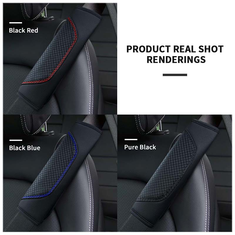 SEAMETAL 1 шт. Чехлы на ремни безопасности из ПУ кожи, накладка на плечо, дышащая подкладка, ремни безопасности, аксессуары для интерьера автомобиля