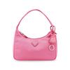Prada 2000 Triangle Label Nylon Nylon Bag Underarm Bag Handbag Shoulder Bag Women's Begonia Pink Dark Pink