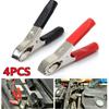 4 шт., 30 А, красный + черный, 75 мм, крокодил, аллигатор, караван, фургон, зажим для тестового провода аккумулятора