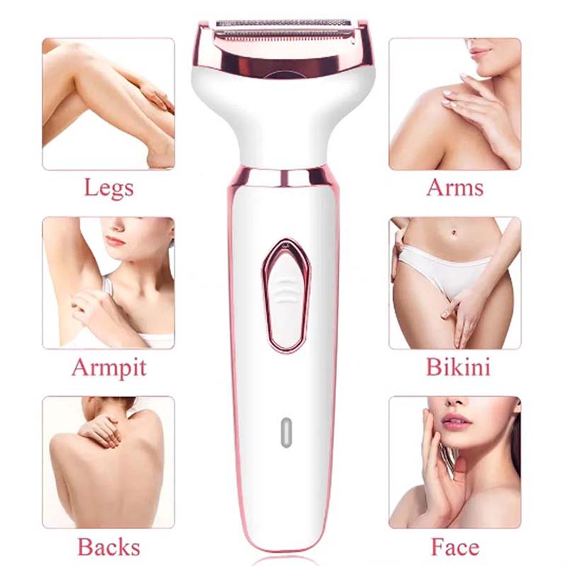 4 в 1 Безболезненный Эпилятор для Удаления Волос Перезаряжаемый Триммер Женская Бритва для Тела Лица Ног Подмышек Бикини Лобка Удаление Волос