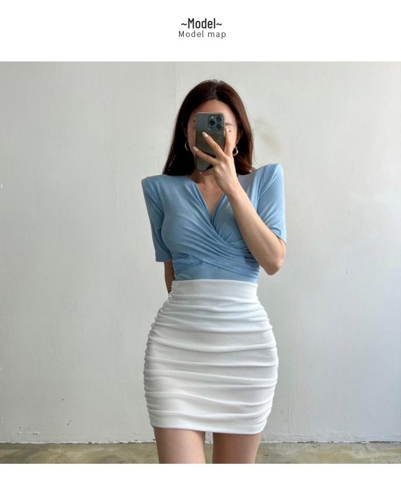 Корейская плиссированная короткая юбка Dongdaemun с высокой талией — стройная, сексуальная и модная мода для женщин