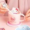 Керамическая кружка для коллаборации с Sanrio, мультяшный узор, чашка для кофе/молока, милая кружка с дизайном Hello Kitty/Kuromi, домашняя чашка для воды для завтрака